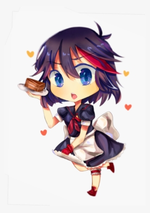 Ryuko Matoi Human Hair Color Anime Mangaka Black Hair - Kill La Kill Chibi