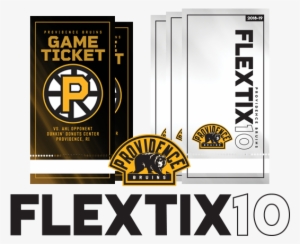 Choose Your Seats And Your Games With P-bruins Flextix - Mink Bears 8" Stuff Bear With Sportsball