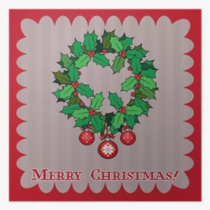 Vintage Christmas Card With Holly Berry - Christmas Card