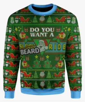 Beard Rides Christmas Sweater - Christmas Jumper