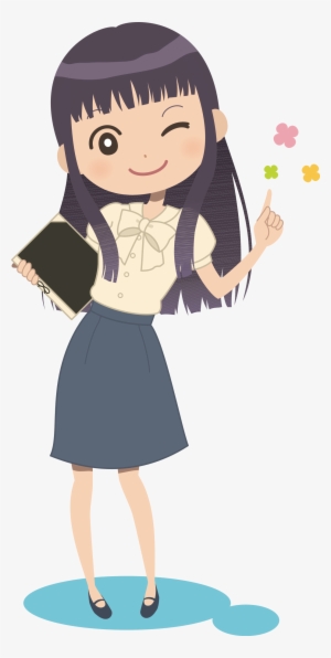 Big Image - Anime Girl Wink Clipart