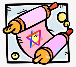Vector Illustration Of Jewish Hebrew Sefer Torah Parchment
