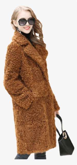 1705084 Lamb Fur Long Coat Lvcomeff - Overcoat