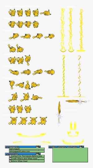 Pikachu Db Sprites - Pikachu Sprite Sheet