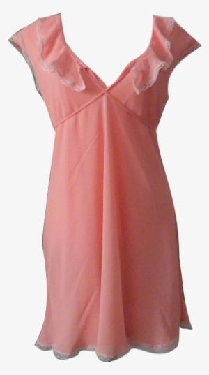 Ivy & Annabelle Intimates Peach Babydoll Nightgown - Night Gown Pink Png
