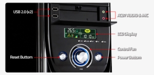 Lcd Display, Fan Controller That Regulates The Fan - Gabinete Sentey Ds1 4237 600 W