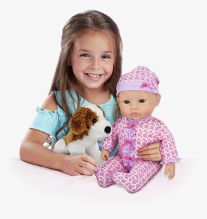 16” Baby Doll With Her Very Own Puppy, Wave Your Hand - Martina Y Su Mascota Muñeca