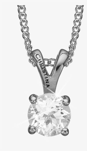 Crystal, Pendant With Big Stone And 40 15cm Necklace - Christina Hanger 680-g07-55