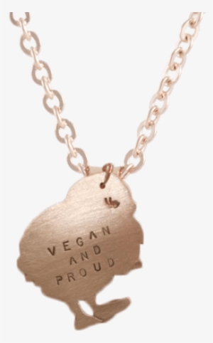 'vegan And Proud' Chickie Pendant Necklace - Anita Ko Heart Necklace Diamond