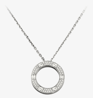 Cartier Love Necklace In White Gold With Diamonds Paved - Cartier Love Necklace Full Diamond