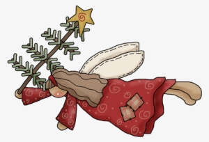 Angel Flying Tree - Angel Christmas Frames Png
