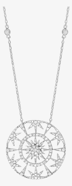 Gold And Diamonds Sun Necklace - Necklace