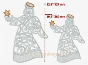 Comparison Between Large And Small Christmas Angel - Christmas Day