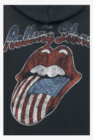 Rolling Stones The Tongue Usa 78 Kapuzenpullover Schwarz - Rolling Stones Vintage Usa Tongue Women