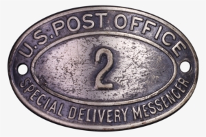 Post Office Special Delivery Messenger Hat Badge, Rare - New York City