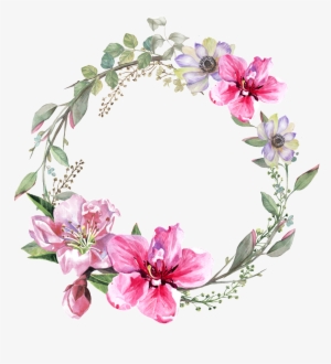 Wedding Logo Wreath Cartoon Transparent - Peach Blossom