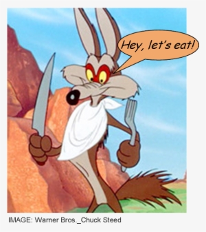 Wile E Coyote Let's Eat - Wile E. Coyote And The Road Runner