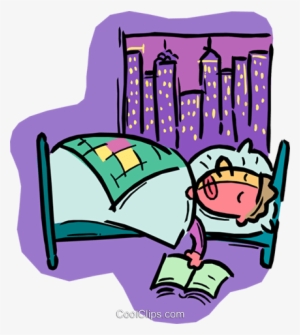Person Sleeping In Bed Royalty Free Vector Clip Art - Person Sleeping In Bed