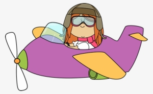 Airplane Pictures For Kids - Girl Flying Airplane Clipart
