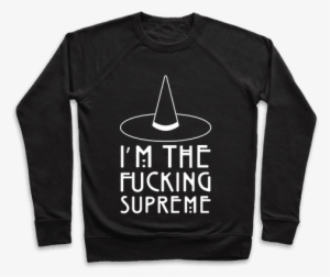I'm The Fucking Supreme Parody White Print Crewneck - You Are Dead Inside But It's Christmas
