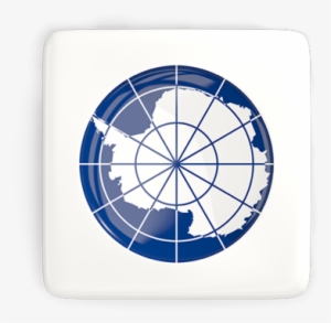 Flag Of Antarctica Grunge Oval Ornament