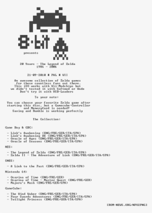 Legend - Of - Zelda - Pal - Multi - - Space Invaders Sprites
