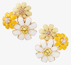 Daisy Cluster Clip On Earrings Yellow - Earrings