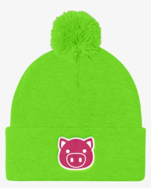 Emoji Pig Beanie Swish Embassy - Dope Pom Pom Knit Cap