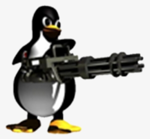 Penguin With A Machine Gun