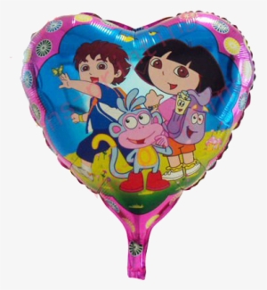 Dora Diego 19" Heart Shaped - Dora Balloons