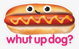 Whut Up Dog Hotdog Sticker - Care Bears