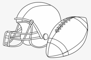 Football Black And White Football Clipart Black And - Football And Helmet Clipart