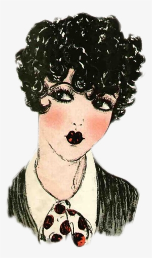 Free Vintage Digi Stamp Cute Flapper Gal - Vintage Chick 1920s Chick Mousepad