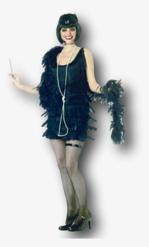 Flapper Costume Black - Fashion Flapper Adult Costume Black