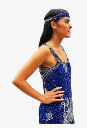 Home / Clothing / Original Vintage Blue Beaded Flapper - Photo Shoot