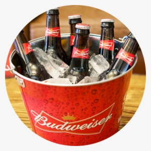 Bud Beer Bucket - Budweiser 5-quart Bucket, Silver 155038
