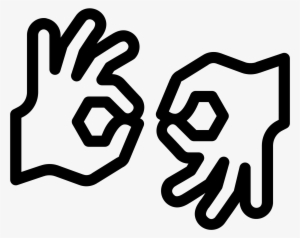 Sign Language Icon - Hand Sign Language Icon