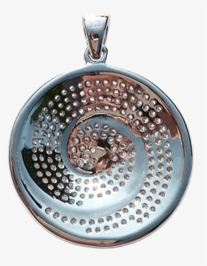 925 Sterling Silver With Cubic Zirconias Round Swirl - Locket