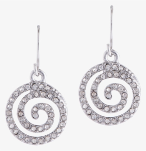 Roll Over Image To Zoom In - Pavé Swirl Earrings