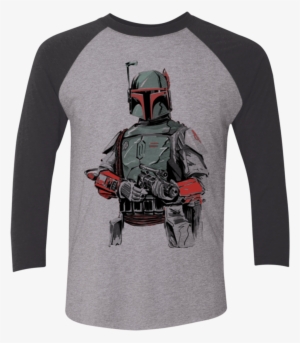Mandalorian Bounty Hunter Men's Triblend 3/4 Sleeve - Raglan Sleeve