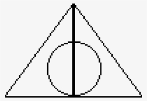 Deathly Hallows Symbol - Anime Pixel Art Head
