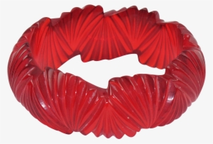 Rare Vintage Candy Apple Red Bakelite Bracelet Bangle - Bracelet