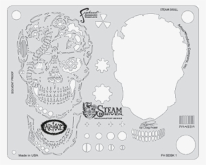 Craig Fraser\'s Steam Driven Steam Skull - Airbrush Templates