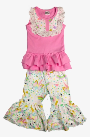 Pink Unicorn Capri Set - Patchwork