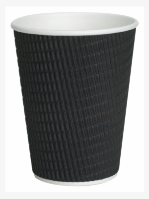 Ripple Cup, Paper, 360ml, 12oz, Black - Coffee Cup