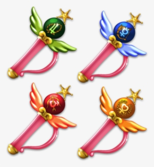 Sailor Moon Crystal Change Rods From Left Clockwise - Sailor Senshi Transformation Pens