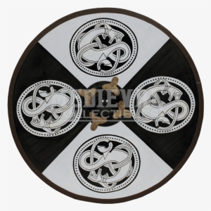 Wikinger Rundschild, Aus Holz, Mit Greiftier-bemalung