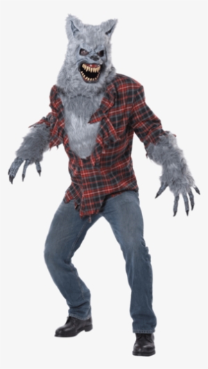 Grey Lycan Werewolf Costume With Mask - Lycan Costume