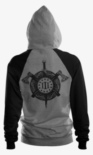 Three Percenter Pullover Raglan Hoodie - Whats The Three Percenters Sign