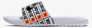 Benassi Just Do It Print White / Black - Nike Benassi Just Do It Print